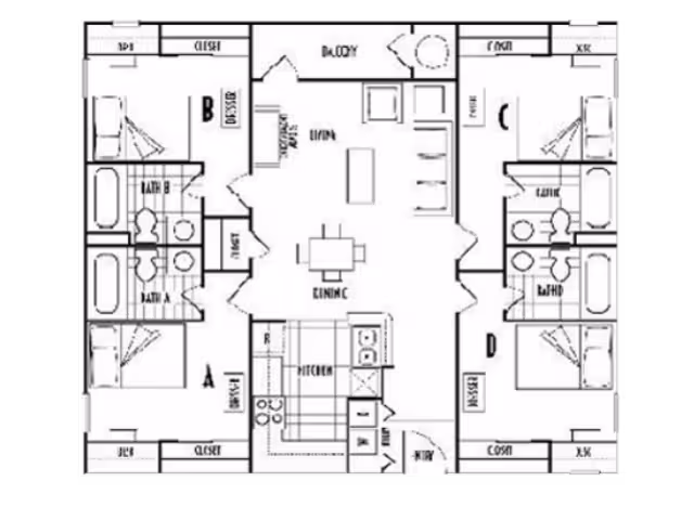 4x4 UG Private floor plan